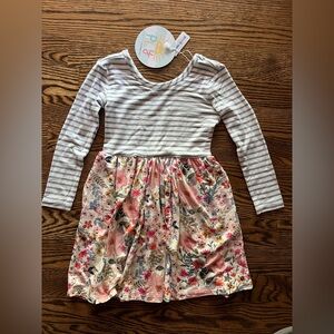 NWT Little Sleepies Striped and Floral Kids Dress